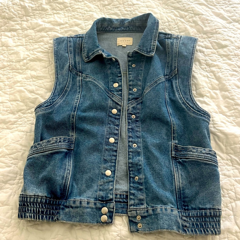 Sezane Jean Vest - Tim Jacket